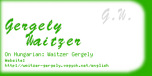 gergely waitzer business card